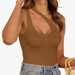 ReoRia Sexy one shoulder tank bodysuit size L